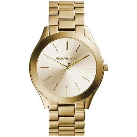 michael kors gold tone mk-3065 watch|Michael Kors slim runway watch.